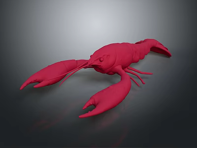 Red Lobster Figure Display With Lifelike Claws And Body Details 3d model