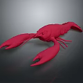 Red Lobster Figure Display With Lifelike Claws And Body Details