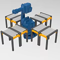 Industrial assembly line automatic assembly line belt line automatic transmission line 1561 3d model