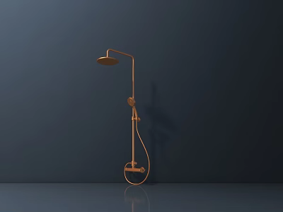 Modern Copper Lighting Combination With Ceiling And Wall Mounted Fixtures Smooth Gray Surface 3d model
