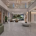 Luxury Beauty Salon Lobby Interior With Comfortable Green Sofas Marble Floor And Chandelier