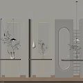 Modern Minimalist Room Dividers With Glass Panels Shelves And Plants