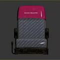 Gray Upholstered Chair With Pink Headrest Armrests Footrest And Modern Design
