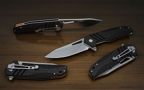 Modern knife folding knife 3d model