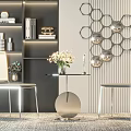 Modern Leisure Chairs With Metal Frame Side Table And Decorative Wall Accents In Stylish Interior
