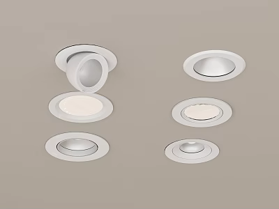 Various Styles of Recessed Downlights and Spotlights for Home Ceiling Lighting 3d model