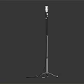 Modern Metal Floor Standing Speaker With Tripod Base And Wired Connection Design