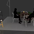 HUAWEI Brand Photo Check in Spot With White Umbrella Tables Chairs And Red Balloons