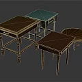 Wooden Tables Collection With Square And Round Shapes And Classic Leg Design
