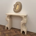 Modern End View Table Display Table Long Table Gypsum Shaped Creative Furniture Exhibition Display Long Table Wall Decoration 3d model