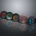Multiple Colorful Car Wheels With Varied Colored Rims And Unique Hubcap Designs