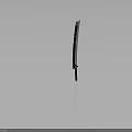 Traditional Japanese Katana Weapon With Black Scabbard Long Metal Blade And Decorative Handle