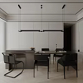 Modern Minimalist Living And Dining Room With Luxury Leather Sofa And Elegant Interior Design