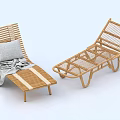 Modern Wicker Lounge Chairs With Gray Cushion And Soft Blanket Design