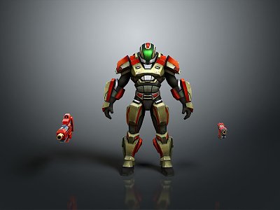 Iron Man Mech Warrior Machine Battlearm Mechanical Battlearm Machine Warrior Fighting Robot Games Robot 3d model