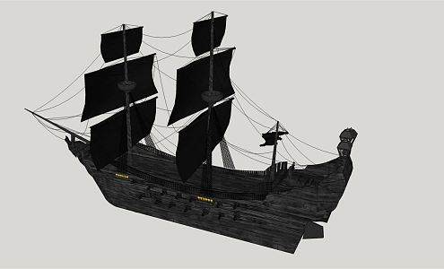 Chinese sailing galleon 3d model