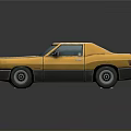 Stylish Vintage White and Yellow Classic Cars on Shiny Reflective Surface