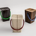 Modern Stool Log Ottoman 3d model