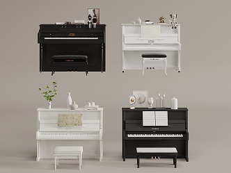 French Piano 3d model