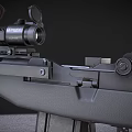 Tactical Rifle With Magazines And Bullets 3d model