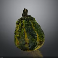Vibrant Green and Yellow Squash with Bumpy Surface and Unique Texture 3d model