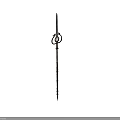 Ancient Long Handle Weapon With Spearhead Ring Decoration And Carved Shaft Patterns