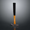 High Quality Commercial Hammer Tool With Black Handle Orange Shaft And Metal Head