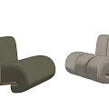Modern Single Sofa Casual Sofa Chair 3d model