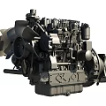 High Power Industrial Engine Mechanical Design With Detailed Components And Heavy Duty Parts