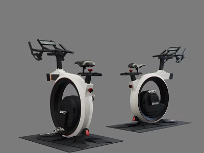 Two Modern Elliptical Exercise Machines With Display Screens And Stable Bases For Home Gym Training 3d model