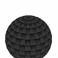 Square Panel Components Assembled Into Spherical Geometric Structure With 3D Design 3d model