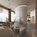 Modern Public Office Space Design With Open Layout Natural Lighting And Green Plants