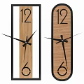 Modern Wooden Wall Clocks With Black Frame And Black Hands Showing 12 And 6 Numbers