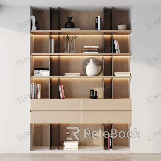 Modern Bookcase Bookshelf model