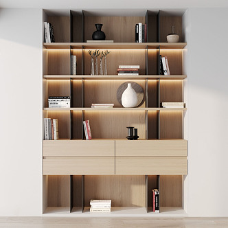 Modern Bookcase Bookshelf 3d model