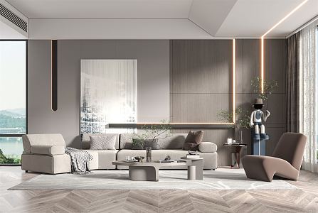 modern living room home living room 3d model