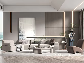 modern living room home living room 3d model