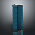 Modern Twin Office Building With Glass Facade And Reflective High Rise Windows