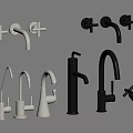 Faucet combination switch handle 3d model