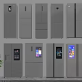 Various Models of Modern Refrigerators and Freezers With Smart Display Screens and Stainless Steel Design