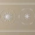 Intricate Circular Carved Designs With Ornate Patterns And Borders For Wall Decor 3d model