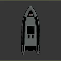 Modern Black And White Inflatable Boat With Seats And Console Design