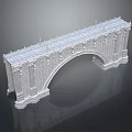 Stone Arch Bridge With Decorative Railings And Detailed Stone Carvings
