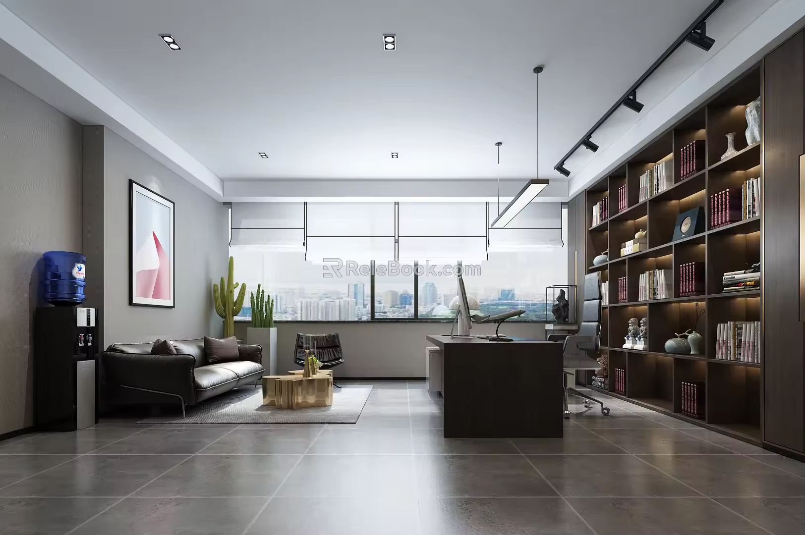 Modern Office Manager Room 3d model