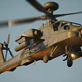 Military Attack Helicopter With Rotors Cockpit Weapon Systems Landing Gear And Camouflage Paint
