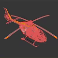 Yellow And Black Helicopter With White Rotor Blades And Blue Tail Design