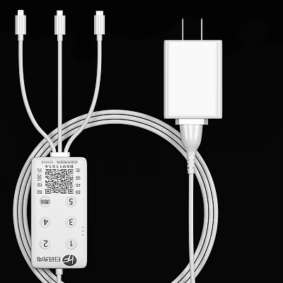 Multi Port USB Charger With Multiple Ports For Phone And Tablet Charging 3d model