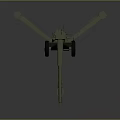 Green Military Artillery Model With Black Wheels And Long Barrel