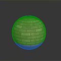 Decorative Brick Sphere With Textured Surface And Red Brown Color On Dark Background