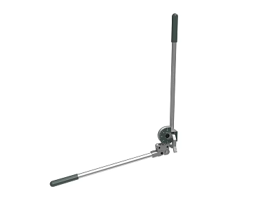 Durable Manual Lever Tool With Green Handles And Metal Rotating Mechanism 3d model